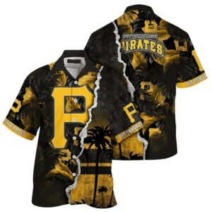 Personalized Pittsburgh Pirates Floral Aloha Shirt - Unisex Graphic Tee