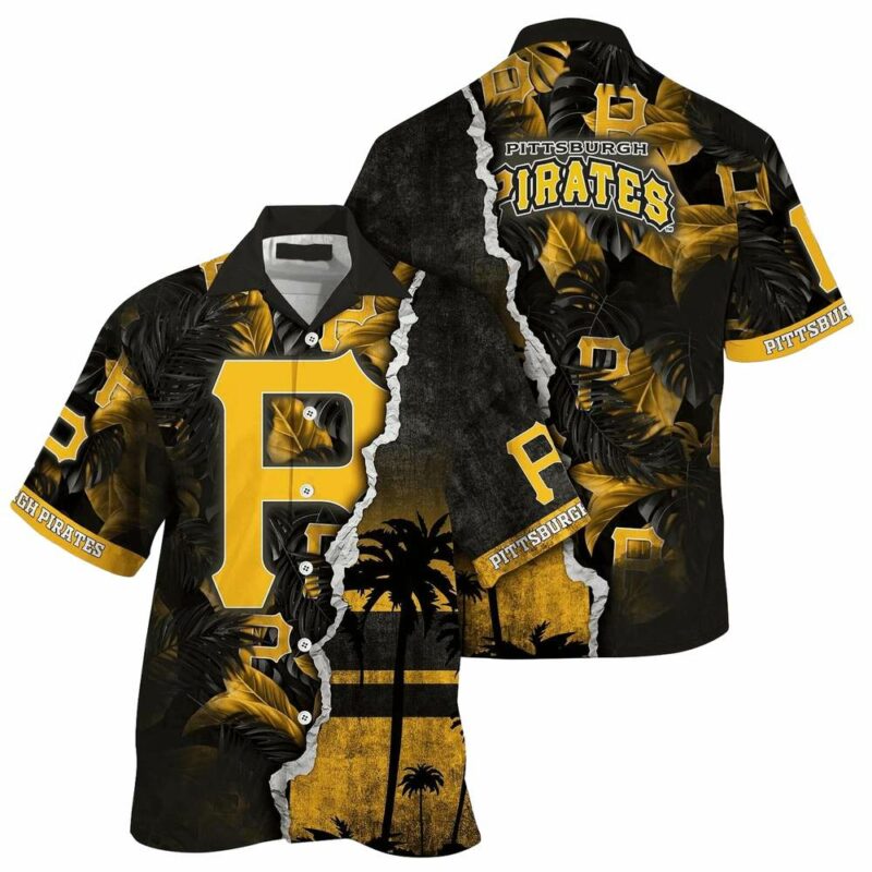 Personalized Pittsburgh Pirates Floral Aloha Shirt - Unisex Graphic Tee