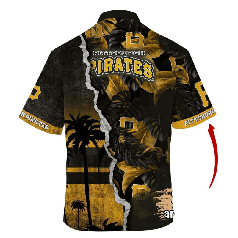 Personalized Pittsburgh Pirates Floral Aloha Shirt - Unisex Graphic Tee - Image 3