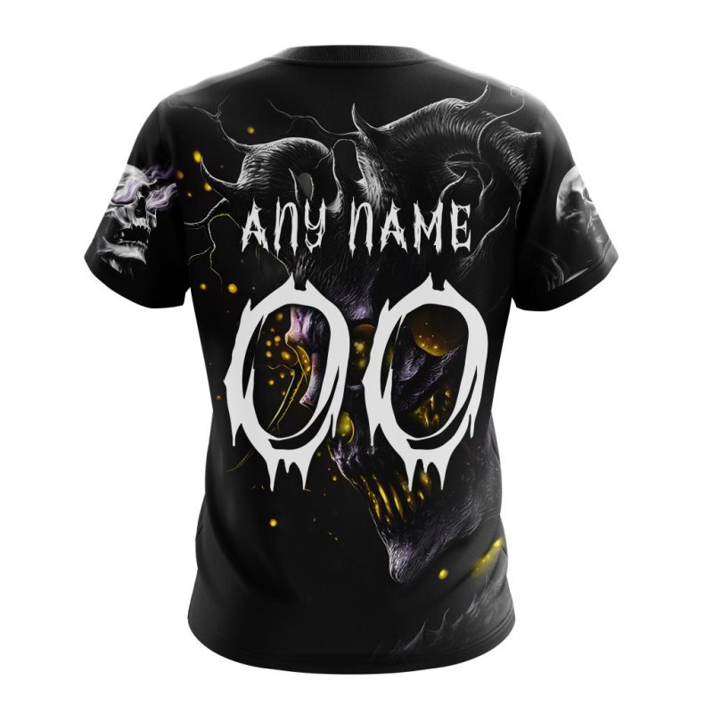 Personalized Skull Death Milwaukee Brewers All Over Print T-Shirt - Image 2
