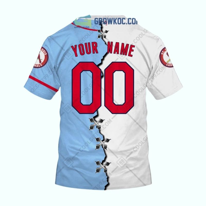 Custom St Louis Cardinals All-Over Print T-Shirt with Personalized Number - Image 2