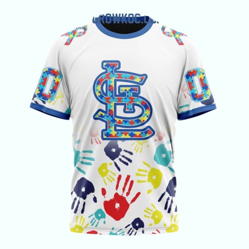 Personalized St Louis Cardinals Autism Awareness All-Over Print T-Shirt