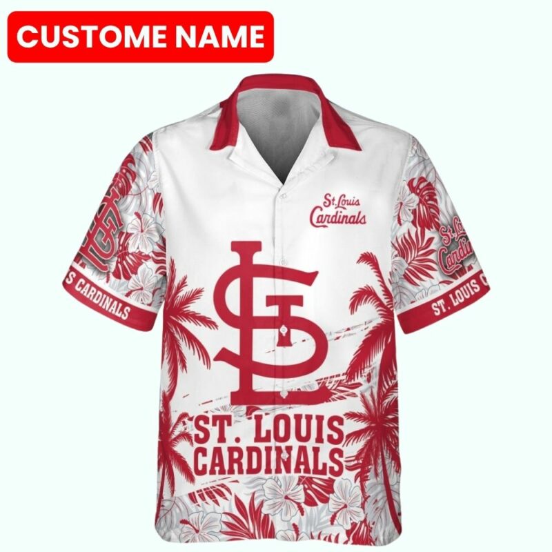 Personalized St Louis Cardinals Hawaiian Shirt with Coconut Flower Graphic - Image 2