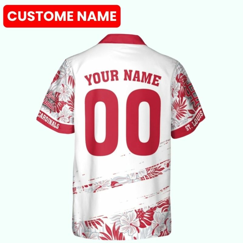 Personalized St Louis Cardinals Hawaiian Shirt with Coconut Flower Graphic - Image 3