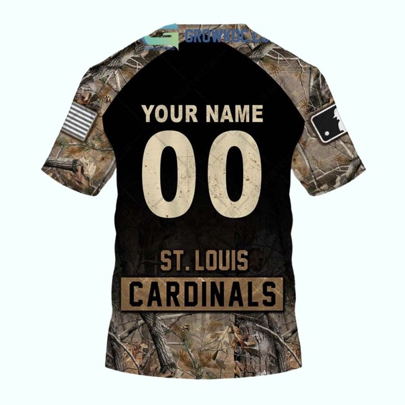 Personalized St Louis Cardinals Camouflage All Over Print T-Shirt - Image 2