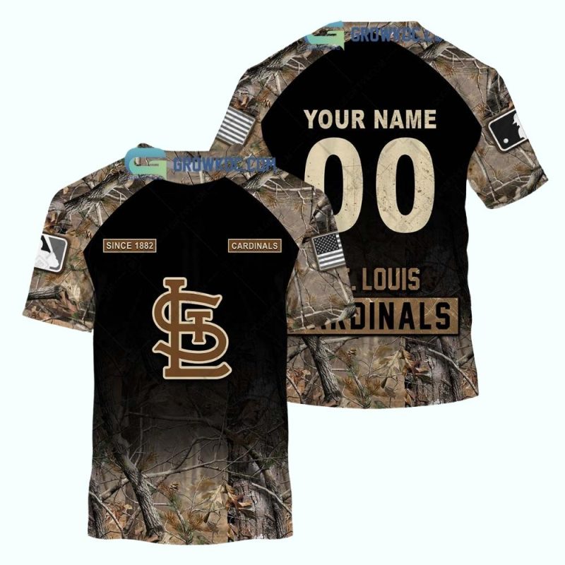 Personalized St Louis Cardinals Camouflage All Over Print T-Shirt - Image 3