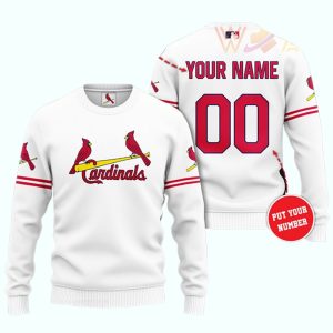 Personalized Name and Number St Louis Cardinals Logo Ugly Sweater