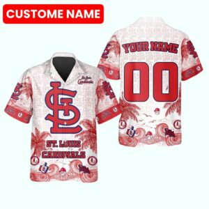 Personalized St Louis Cardinals Ocean Waves Hawaiian Shirt – Unisex Graphic Tee