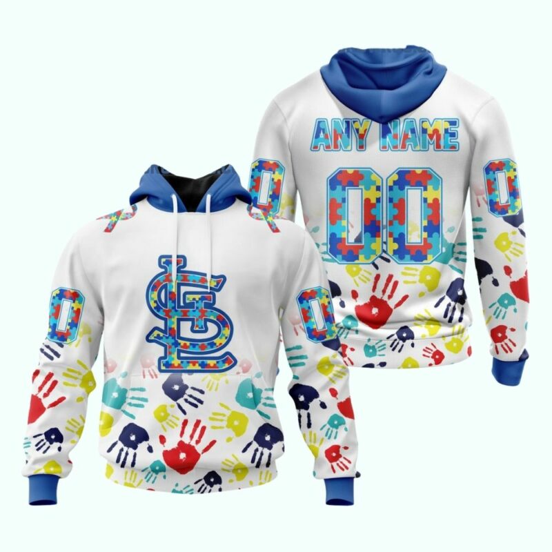 St. Louis Cardinals Autism Awareness Graphic Hoodie – Personalized Unisex Sweatshirt - Image 4
