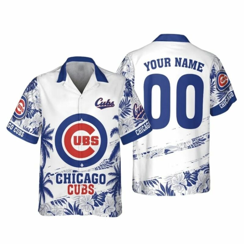 Personalized and number chicago cubs floral tropical hawaiian shirt 1.jpg