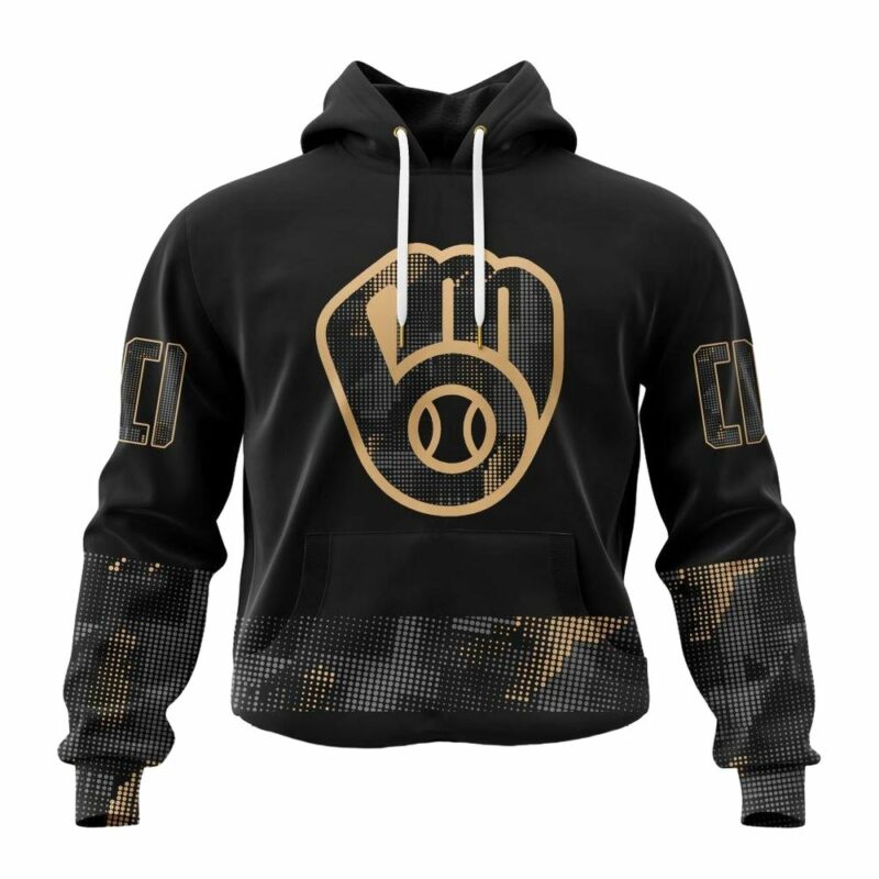 Personalized and number milwaukee brewers armed forces day black 3d hoodie 1.jpg
