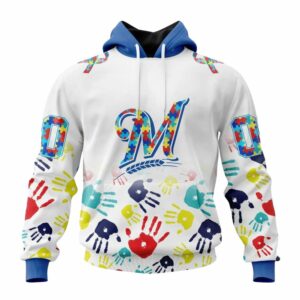 Personalized and number milwaukee brewers autism awareness hand 3d hoodie 1.jpg
