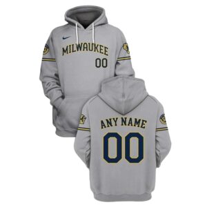 Personalized and number milwaukee brewers gray 3d hoodie 1.jpg