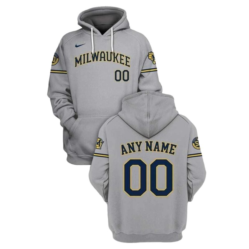 Personalized and number milwaukee brewers gray 3d hoodie 1.jpg
