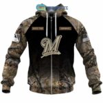 Personalized and number milwaukee brewers hunting camouflage 3d hoodie 4.jpg