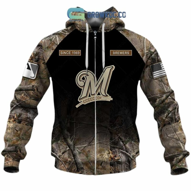 Personalized and number milwaukee brewers hunting camouflage 3d hoodie 4.jpg