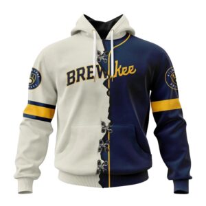 Personalized and number milwaukee brewers navy and white 3d hoodie 1.jpg