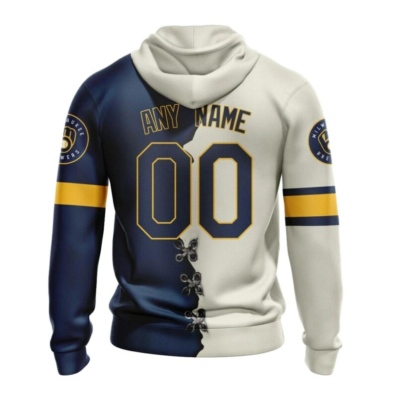Personalized and number milwaukee brewers navy and white 3d hoodie 3.jpg