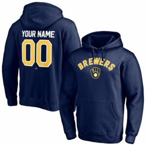 Personalized and number milwaukee brewers navy logo funny 3d hoodie 1.jpg