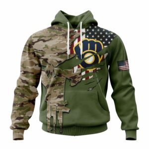 Personalized and number milwaukee brewers skull punisher special camo for veterans day 3d hoodie 1.jpg