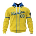 Personalized and number milwaukee brewers yellow 3d hoodie 1.jpg