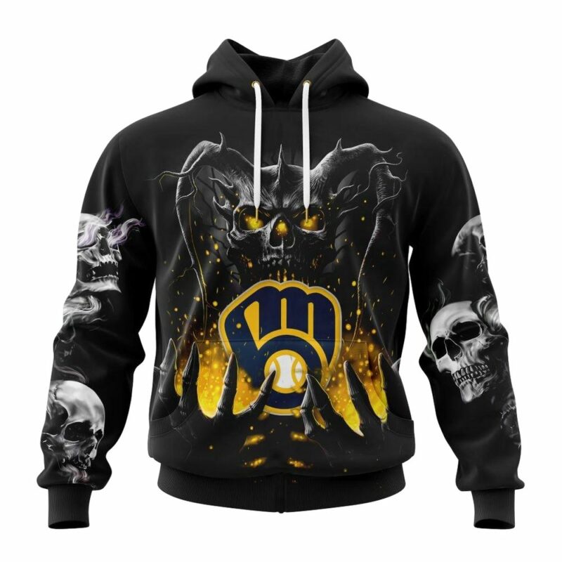 Personalized and number skull death hold milwaukee brewers 3d hoodie 1.jpg