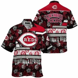 Personalized cincinnati reds floral stripes hawaiian shirt 1.jpg