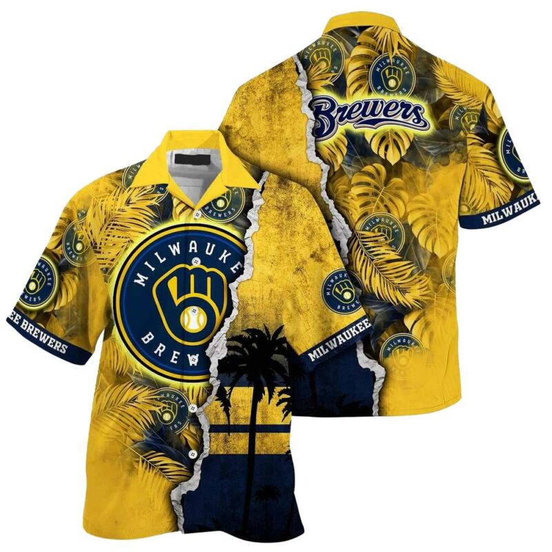 Personalized milwaukee brewers coconut leaf vacation summer tropical hawaiian shirt 1.jpg