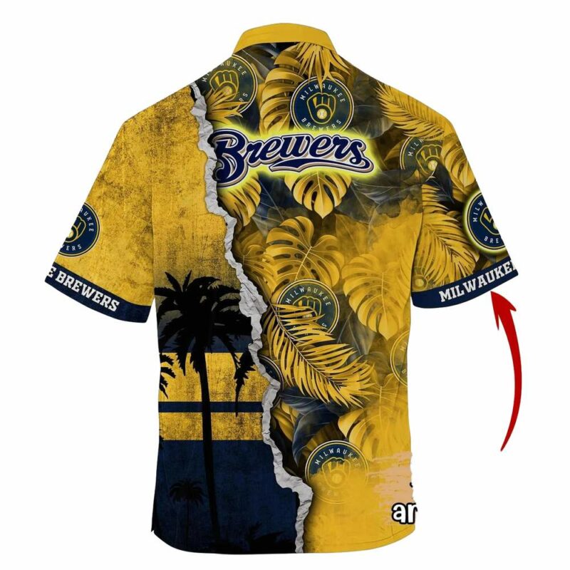 Personalized milwaukee brewers coconut leaf vacation summer tropical hawaiian shirt 3.jpg