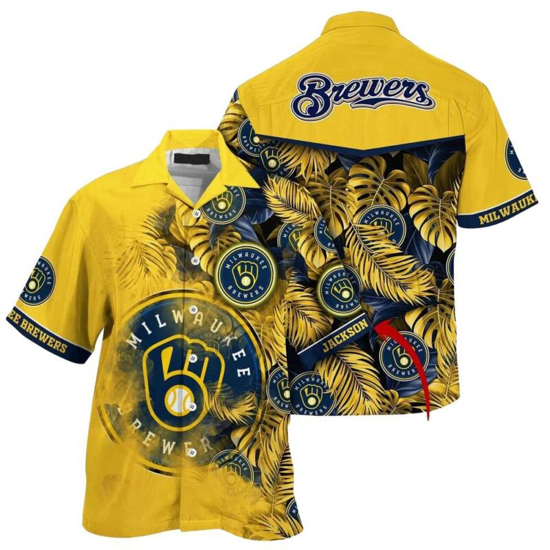 Personalized milwaukee brewers floral tropical hawaiian shirt 1.jpg