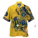 Personalized milwaukee brewers floral tropical hawaiian shirt 2.jpg