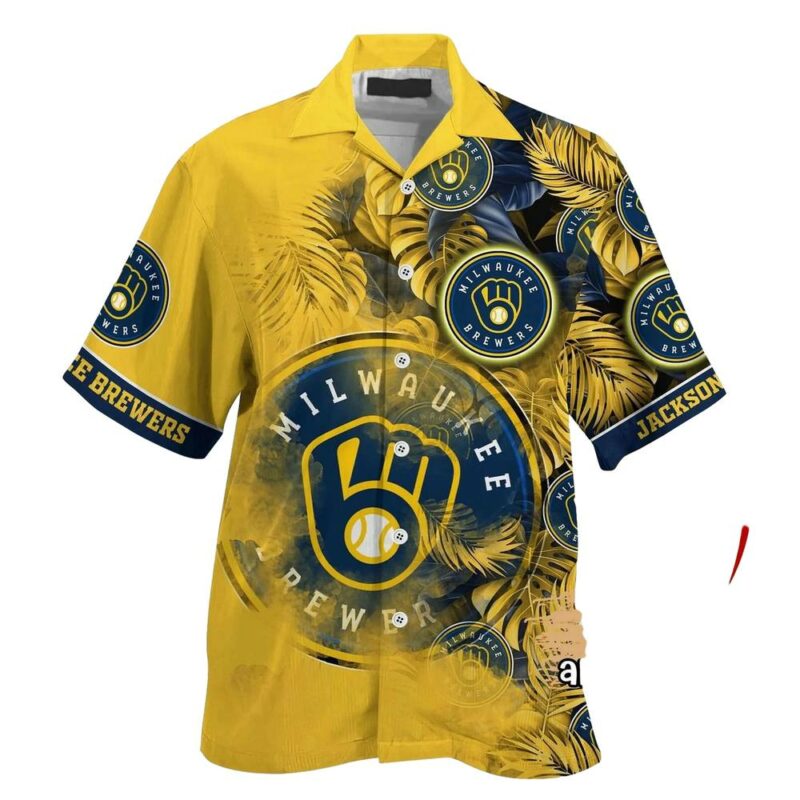 Personalized milwaukee brewers floral tropical hawaiian shirt 2.jpg