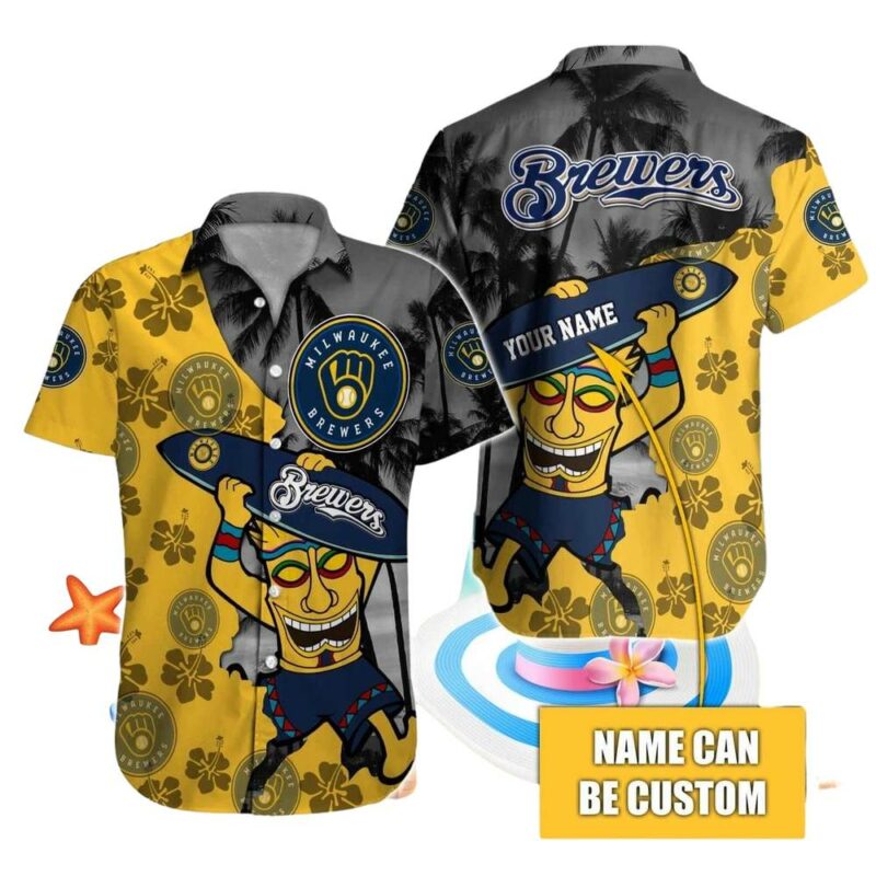 Personalized milwaukee brewers tiki surf tropical hawaiian shirt 1.jpg