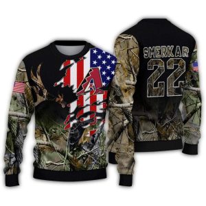 Personalized Arizona Diamondbacks American Flag Claw Ugly Sweater