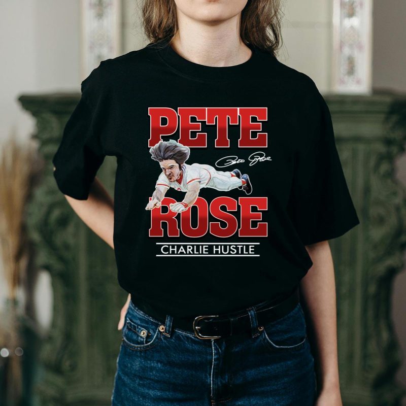 Charlie Hustle Pete Rose Vintage Style T-Shirt for Classic Fans - Image 2