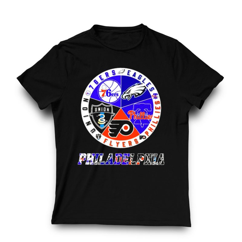 Philadelphia Sports Teams T-Shirt – 76ers, Eagles, Phillies, Flyers, Union Gear - Image 3