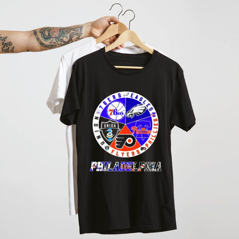 Philadelphia Sports Teams T-Shirt – 76ers, Eagles, Phillies, Flyers, Union Gear - Image 4