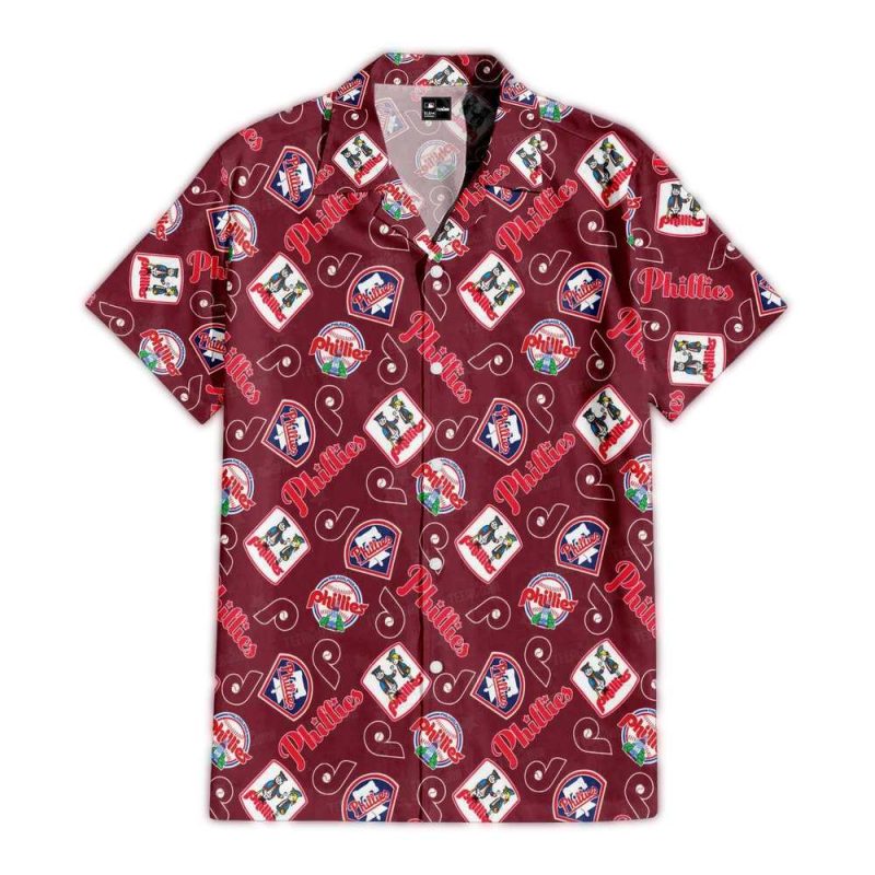 Philadelphia Phillies Hawaiian Shirt - Fantastic Flock Design - Image 2
