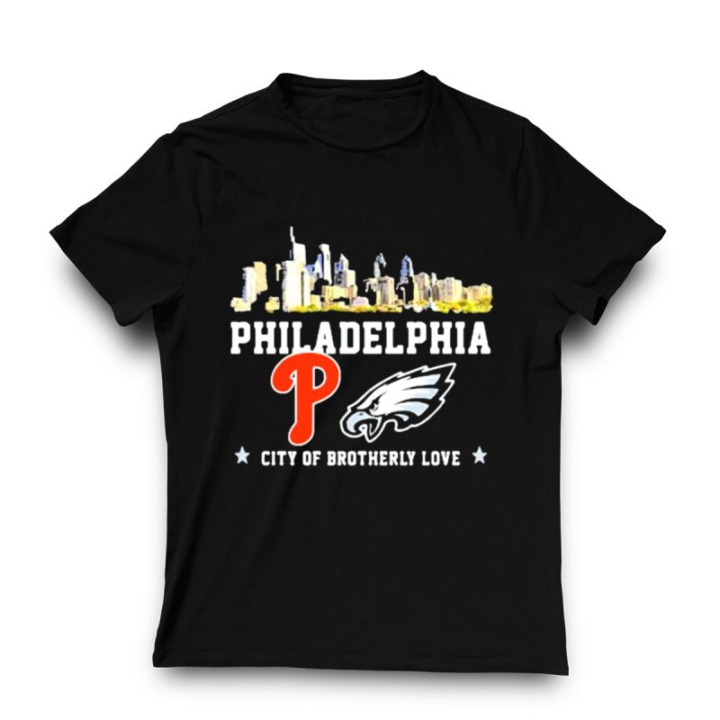 Philadelphia Eagles & Phillies Skyline T-Shirt | Philadelphia Sports Apparel - Image 3