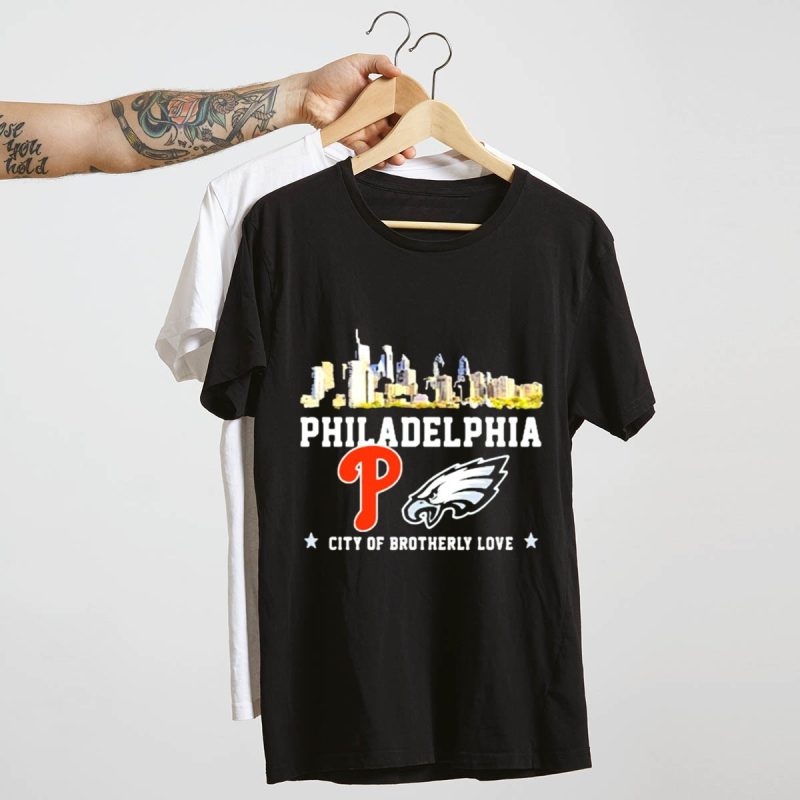 Philadelphia Eagles & Phillies Skyline T-Shirt | Philadelphia Sports Apparel - Image 4
