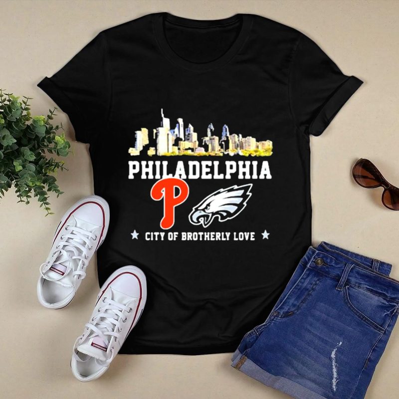 Philadelphia Eagles & Phillies Skyline T-Shirt | Philadelphia Sports Apparel - Image 5