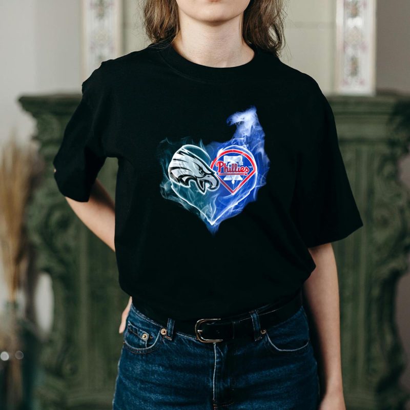Philadelphia Eagles Phillies Heart T-Shirt – Ultimate Fan Apparel - Image 2