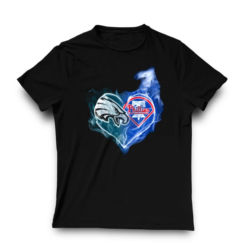 Philadelphia Eagles Phillies Heart T-Shirt – Ultimate Fan Apparel - Image 3