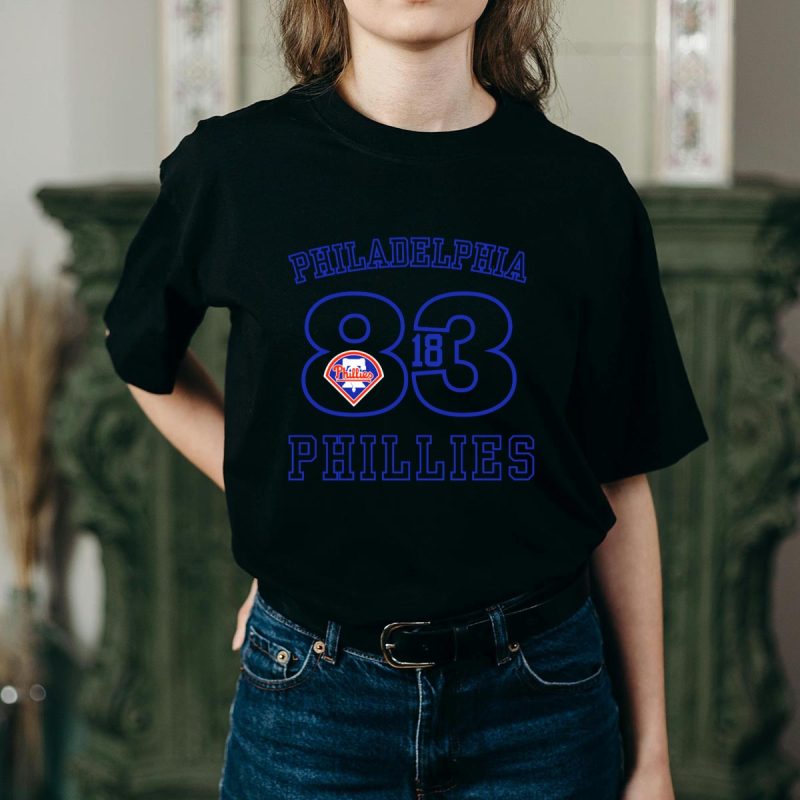 Vintage Philadelphia Phillies 1883 Team Logo T-Shirt for Baseball Fans - Image 2