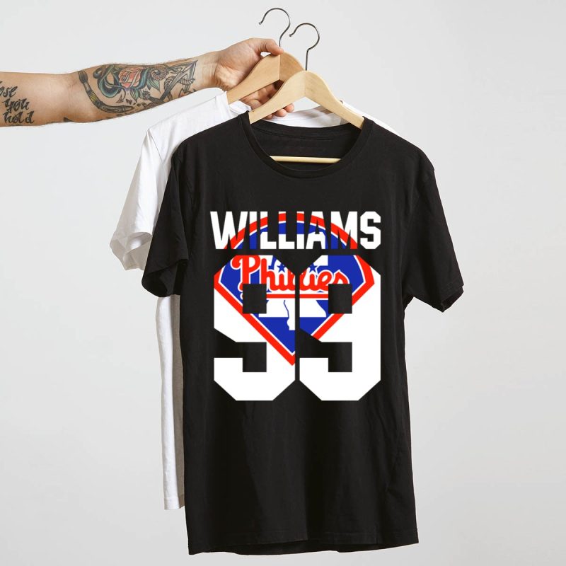 Vintage Philadelphia Phillies 1993 Williams 99 Baseball T-Shirt for Fans - Image 4