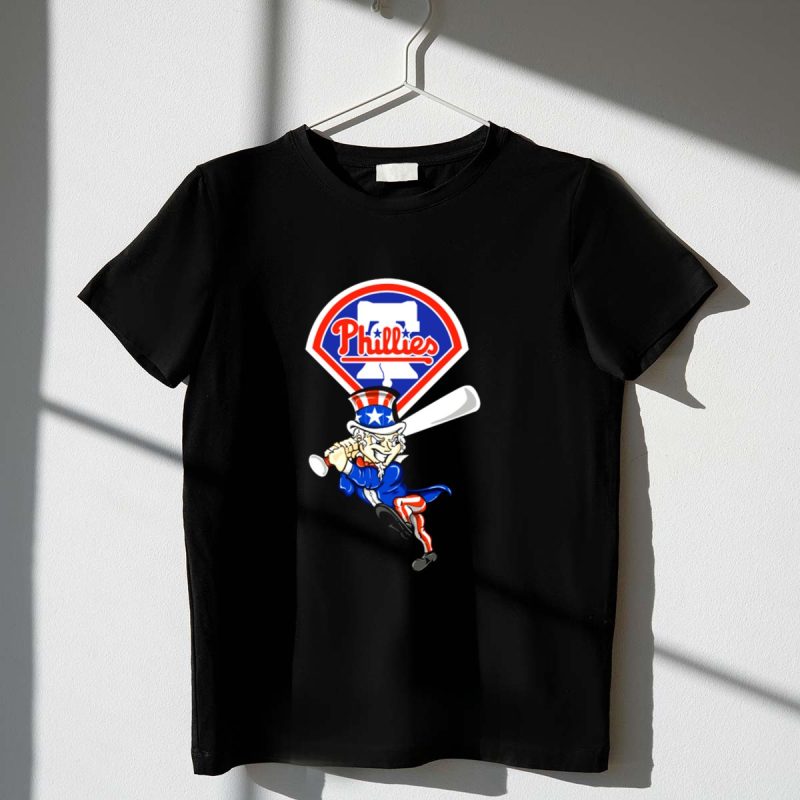 Philadelphia Phillies Uncle Sam 4th of July Graphic T-Shirt for Fans