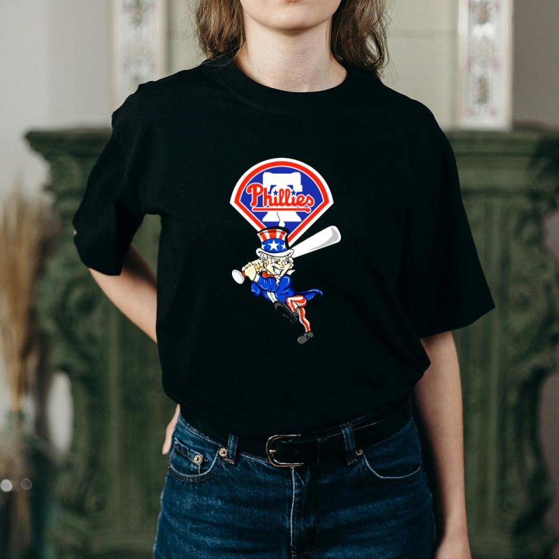 Philadelphia Phillies Uncle Sam 4th of July Graphic T-Shirt for Fans - Image 2
