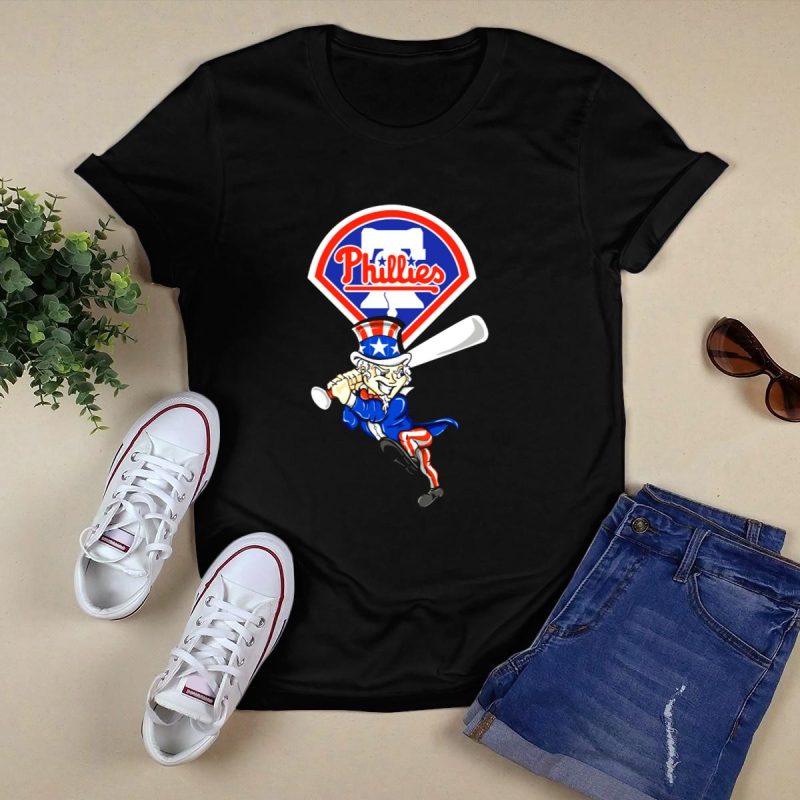 Philadelphia Phillies Uncle Sam 4th of July Graphic T-Shirt for Fans - Image 5