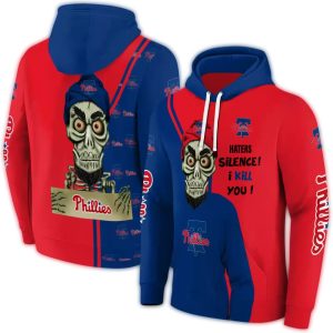 Philadelphia Phillies Achmed Skull All Over Print Hoodie