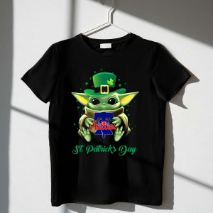 Kids' Philadelphia Phillies Baby Yoda St Patrick's Day T-Shirt